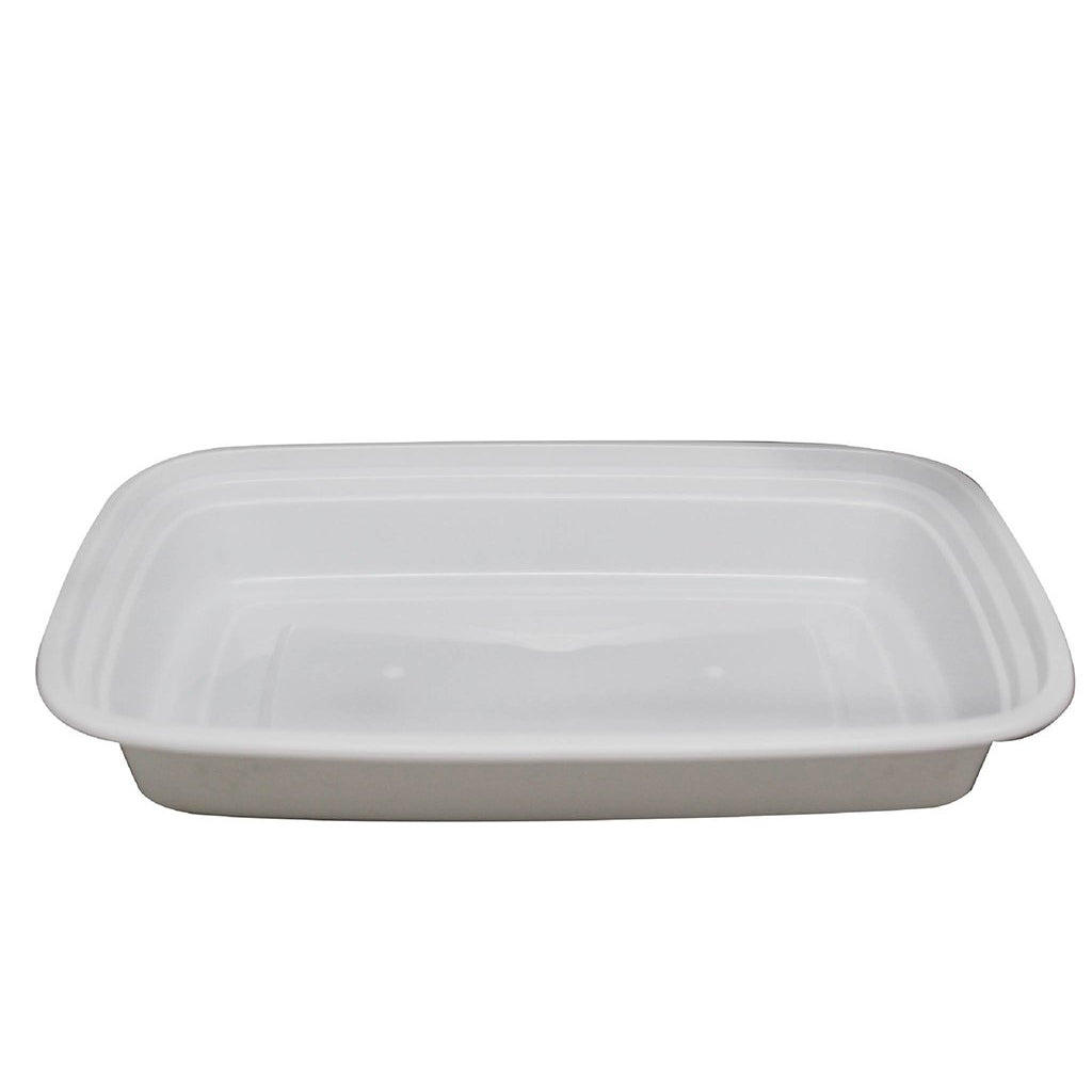 F-7516 | TD 16oz Microwaveable White Rectangular Food Container Base ...