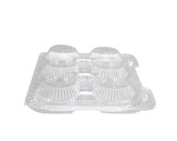 F1109 | 6 Egg Tart Clear Rectangular Hinged Container - 200 Pcs - HD Plastic Product (Canada). Inc