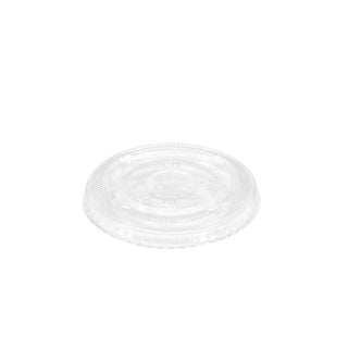 92mm PET Clear Round Flat Lid in a white background