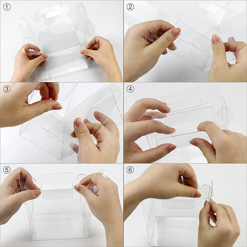 Medium Clear Cake Roll Box W/ Handle instructions