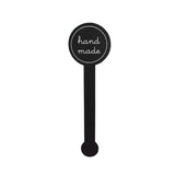 Black “Hand Made” Sealing Sticker | 3.9x1.2" - 200 Pcs (20 Sheets)