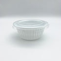 Microwaveable PP White Bowl W/ 2 Compartment Insert (Base + Insert Only) - 450 Pcs