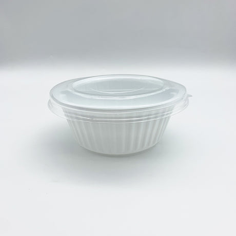 170mm Clear Round Lid | Fit 2 Compartment Bowl (Lid Only) - 450 Pcs