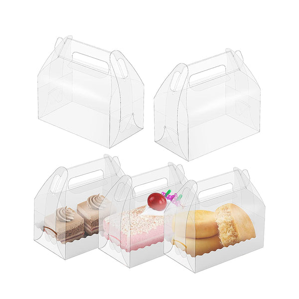 Medium Clear Cake Roll Box W/ Handle