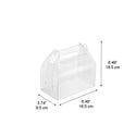 Medium Clear Cake Roll Box W/ Handle with size description