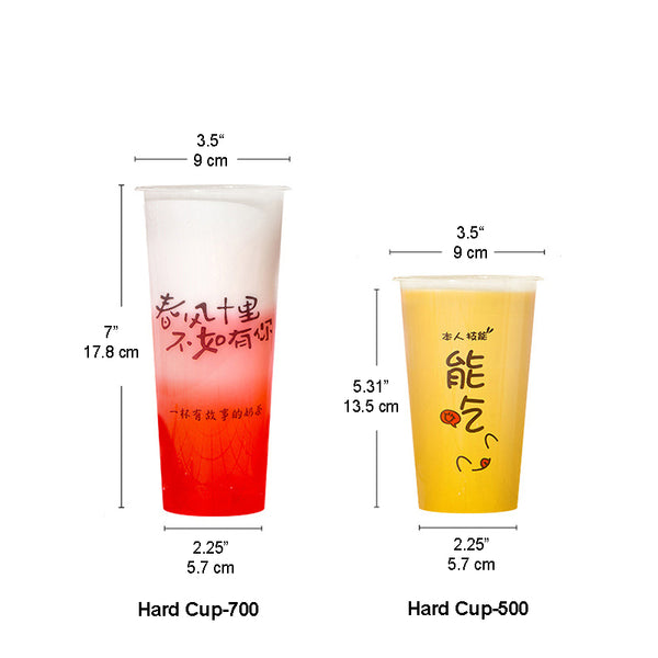 Custom Printed 90mm PP Clear Hard Milk Tea Cup - 10,000 Pcs Min