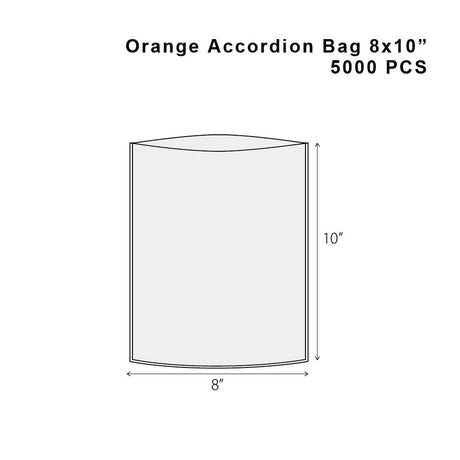 OPP Orange Stand Up Bakery Bag | 8x9.5+3.5" - 5000 Pcs - HD Plastic Product (Canada). Inc