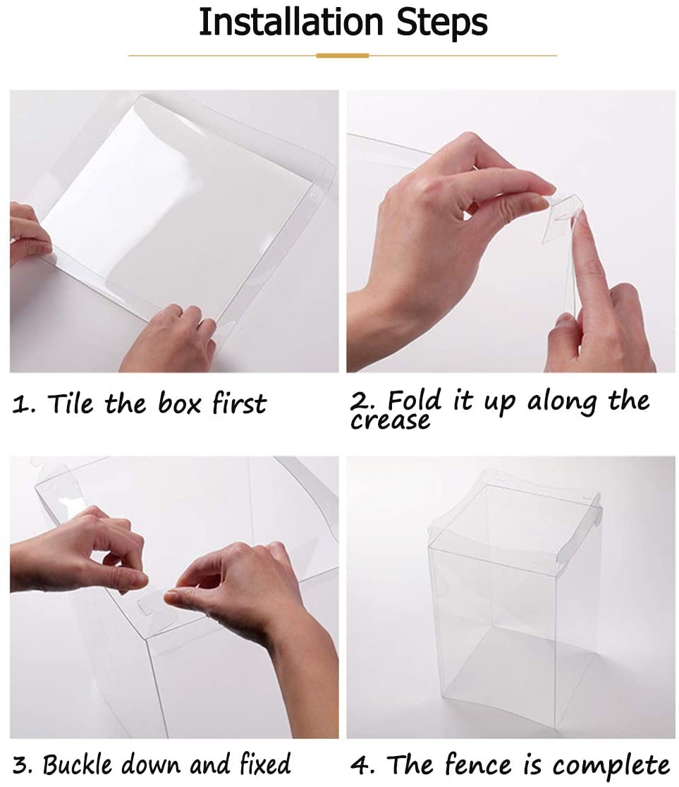 100PCS 1.78 X 1.78 X 2 Inches Clear Single Cake Pop Boxes With