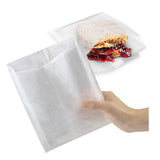 MCN320301 Greaseproof White Paper Gusseted Sandwich Bag | 6x2x9" - 1000 Pcs