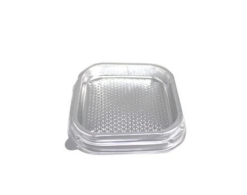 Silver PET Clear Square Cake Box W/ Lid | 4.9x4.9x3.9