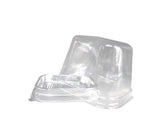 Silver PET Clear Square Cake Box W/ Lid | 4.9x4.9x3.9" - 150 Sets - HD Plastic Product (Canada). Inc