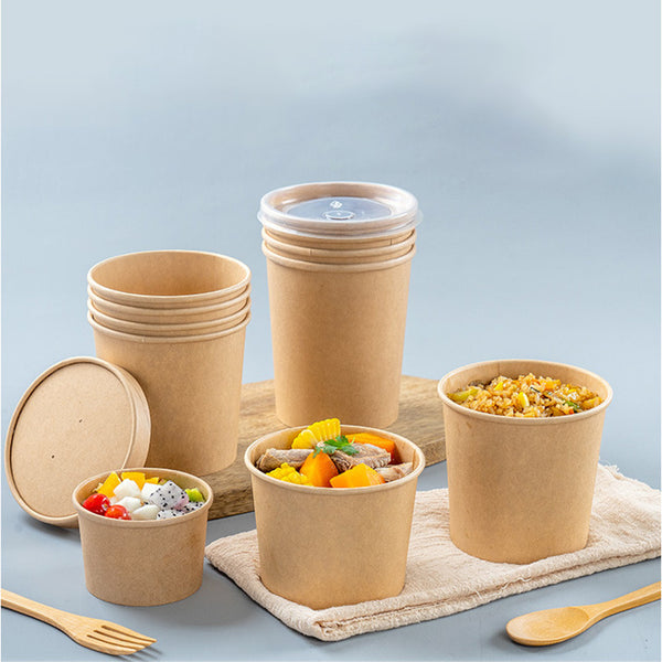 #16B | 16oz Eco-friendly Kraft Paper Soup Cup (Base Only) - 500 Pcs - HD Bio Packaging