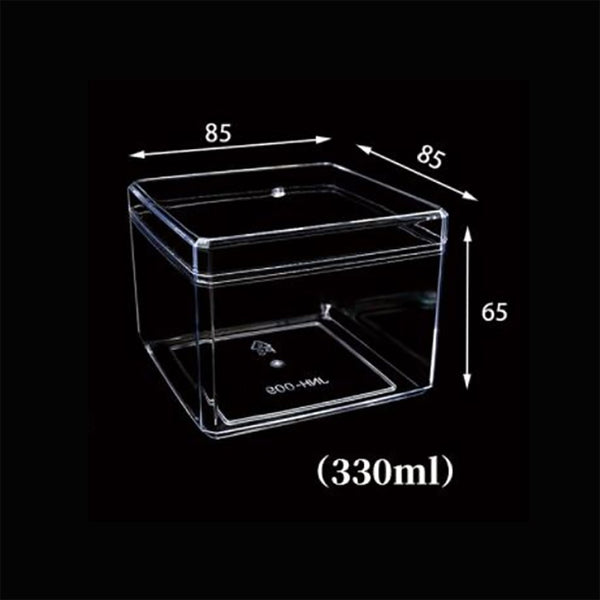 Square Clear Cake Container W/ Lid | 8.5x8.5x6.5cm - 300 Sets - HD Plastic Product (Canada). Inc
