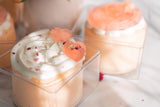Square Clear Cake Container W/ Lid | 9.5x9.5x6.5cm - 200 Sets for bakery store cream artistic and elegant pink 