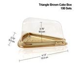 Triangle Clear Cake Slice Box W/ Lid | 4.13x3.75x3.75" - 150 Sets