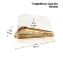 Triangle Clear Cake Slice Box W/ Lid | 4.13x3.75x3.75