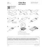 9" 11" TA-DAA Resuable White Cake Box W/ Ribbon - 1 Set
