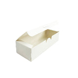 White Rectangular Macaron Paper Box W/ Window | 8x3x2" - 200 Pcs