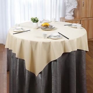 Biodegradable Stone Plastic Yellow Tablecloth | 160x160cm - 100 Pcs